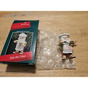 Hallmark Keepsake Christmas Ornament Kiss the Claus Santa Claus 1988